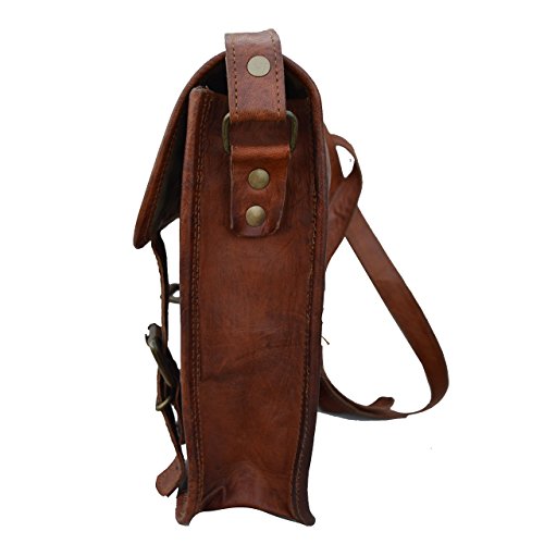 Shy Shy Let’s Touch The Sky Indianhandoart 10" Inch Leather Messenger Bag Vintange Satchel Bag Crossbody Bags For Men And Women Unisex Office Bag (10" (W) X 8" (H) X 3" (D)) #TOP4