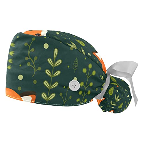 Chapeaux bouffants renard JDEZ : lot de 2 casquettes de travail ajustables mixtes