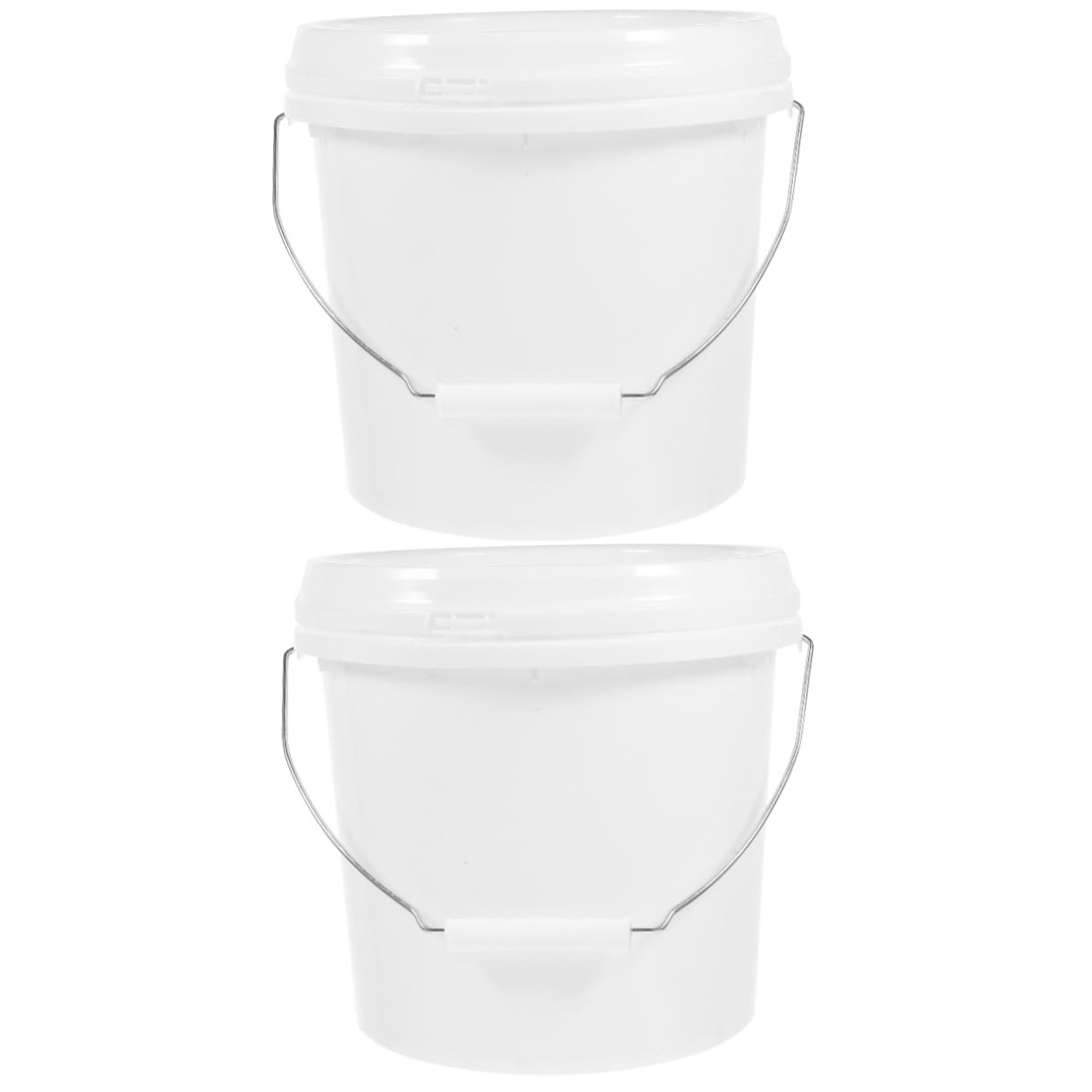 2piezas Cubo Plástico Sellado Tapa Cubeta De Pintura Conveniente y Ligera para Almacenamiento y Envasado De Alimentos