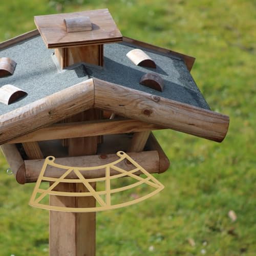 Extensor de percha para comedero de pájaros portátil de metal dorado resistente para jardín 8