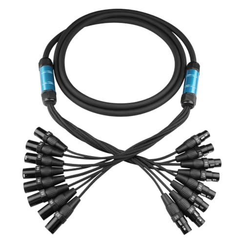 YYTCG 8-Channel XLR Snake Cable 25ft Audio Snake with Numbered ID