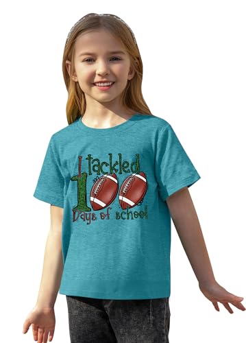 Toddler 100 Days of School Shirts for Boys Girls: I Tackled 100th Days of School Shirt Football School Tee2