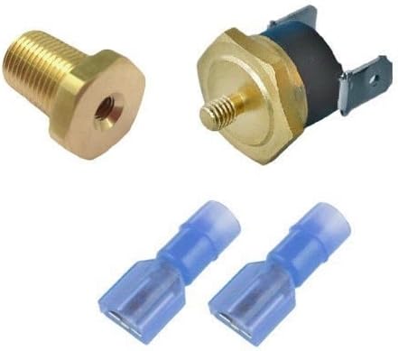 American Volt Electric Radiator Fan Thermostat Switch 1/8" 1/4" 3/8" 1/2" Inch NPT Temperature Sensor Thread-in Push Probe (1/4" NPT, 160'F On - 145'F Off)