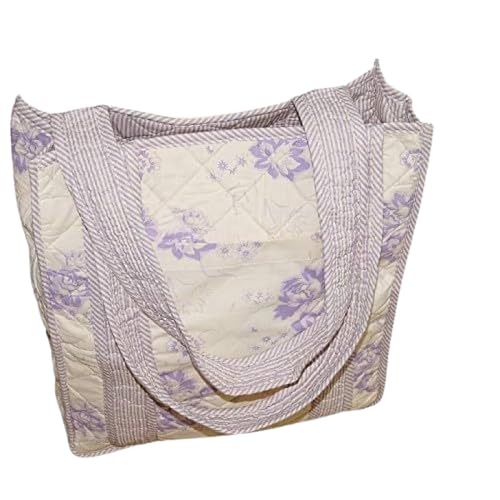 Oscar Home Cotton Double Padded Handbag for Women | Tote Bag for Grocery, Shopping, Travel | Stylish Vintage Shoulder Bags for Women Big Capacity (B08F27Y7X6) Amazon Price History, Amazon Price Tracker