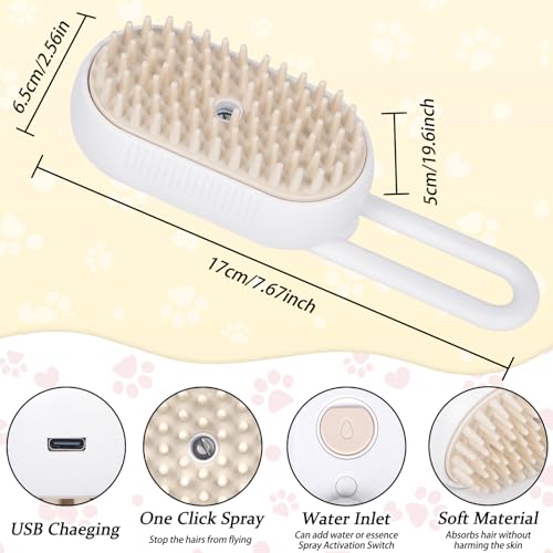 Dog Cat Steam Pet Brush - Image 2
