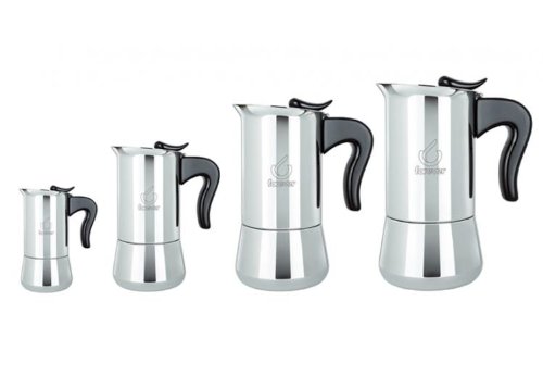 Kaufgut 121311 Miss Splendy-Cafetera (Acero Inoxidable, 2 Tazas, 400 g), multicolor