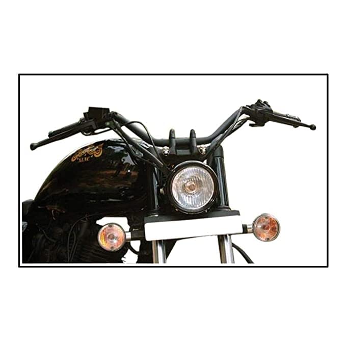 Dhe Best HB11 Bike Handle Bar Universal Customized Stylish Handlebar Pipe/Rod Black for RE Thunderbird 350 Model 2-picture-21