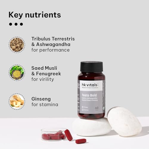 Image of hk vitals Testo Bold (60 Tablets) | Testosterone Booster for Men | For Energy, Stamina, & Strength