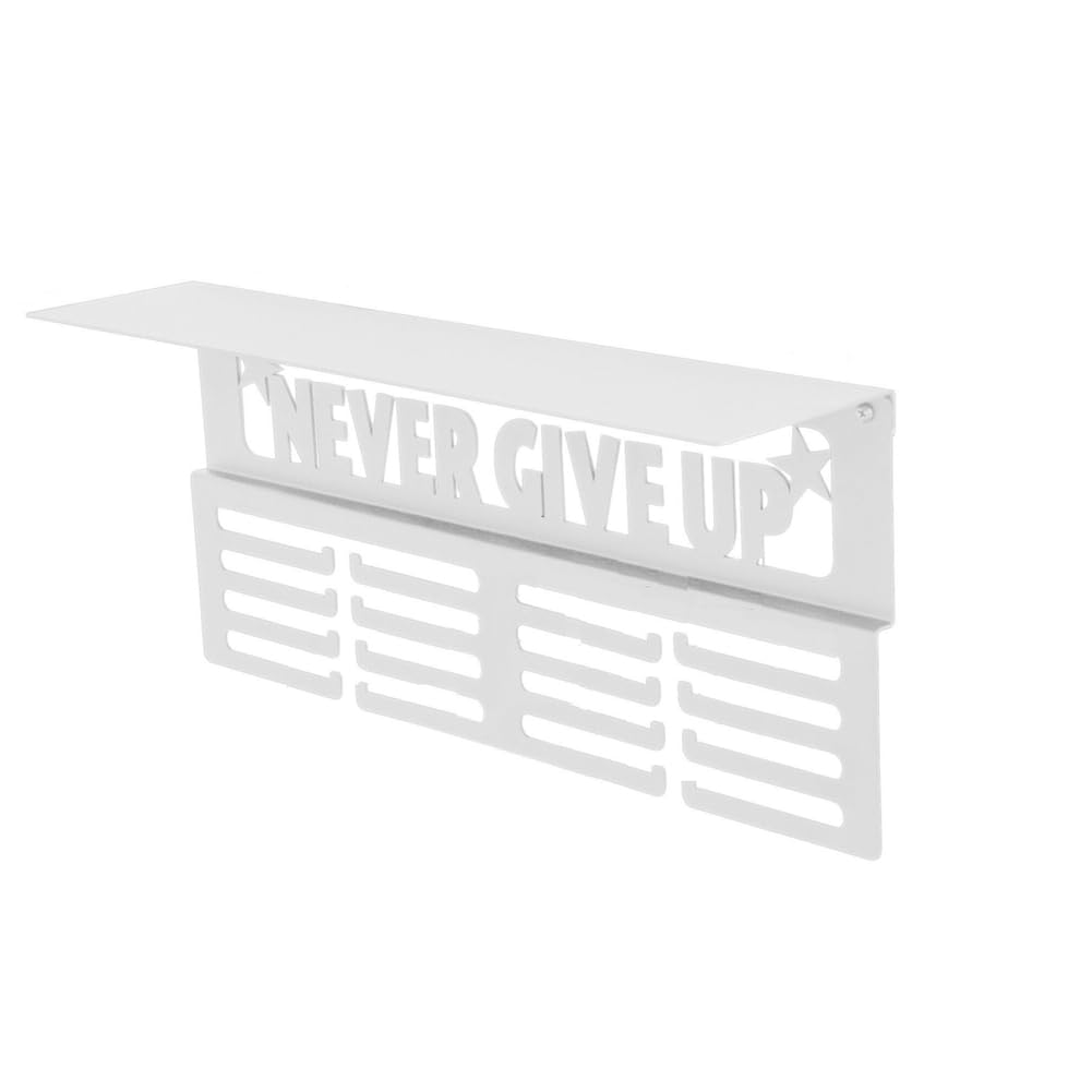 CTRLZS 1 PCS Medal Hanger Display with Shelf Easy Install Metal Award Rack Trophy Shelf for Walls Holds Sports Medals