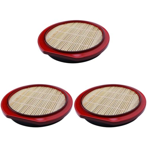 Set de 3 platos japoneses para fideos Soba estilo bambú miniatura 1