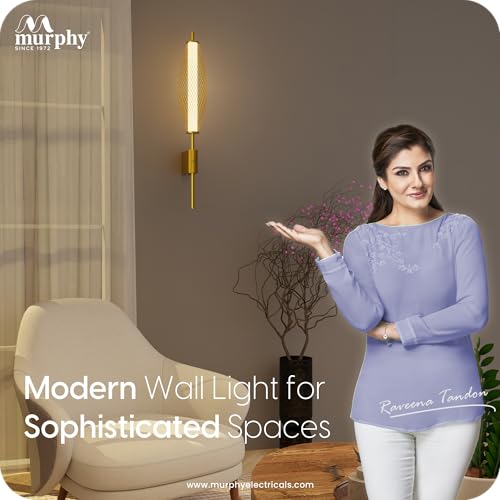 Image of Murphy Glint Mesh 12W Wall Light |Aluminium Body |Golden Finish| Pack of 2 | 3-in-1 Color Changing LED (Cool White /Warm White /Natural White) with 2-Year Warranty