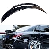 WheelX Rear Spoiler Compatible with Mercedes Benz W205 C-Class 2015-2021, Duckbill Fits for C63 C160 C180 C200 C250 C300 C400 C450 Sedan, Trunk Tail Deck Lid Wing Lip (Forged Carbon Fiber Pattern)