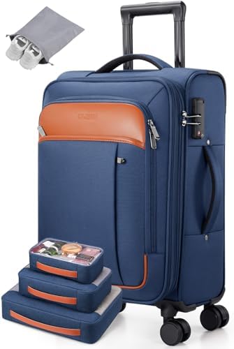 UKEIN Softside Expandable Carry On Luggage 22x14x9 Airline Approv...
