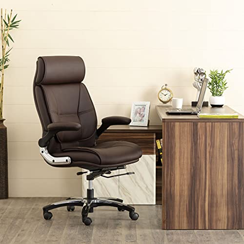 Image of Home Centre | Aubrey | Upholstery | Study and Office Chairs | Brown | 1 Year Warranty
