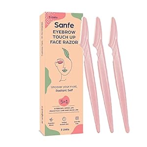 Sanfe Reusable Eyebrow Touch Up Hair Removing Face Razor For Women – Pack of 3 | Instant & Painless Hair Removal…