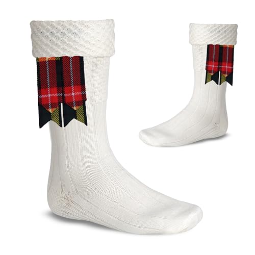 Image of Scottish Tartan Kilt Flashes with Elastic Adjusters