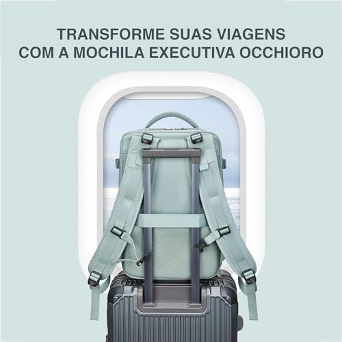 Mochila Executiva Reforçada para Viagens, Mala de Mão Impermeável para Notebook, Mochila para Academ