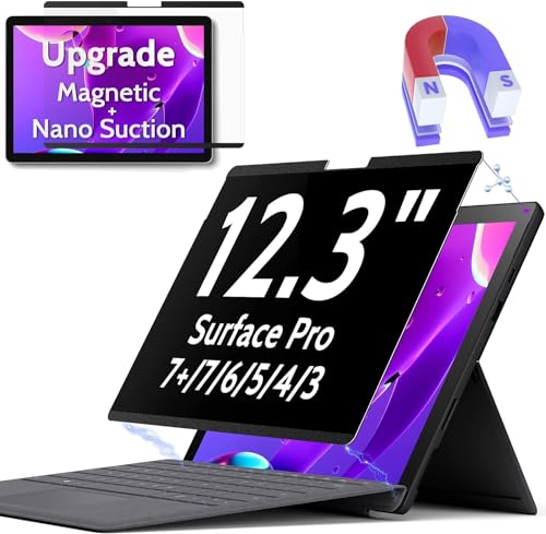 Protescreen 12.3 Inch Magnetic Privacy Screen Compatible With Surface Pro 7+/7/6/5/4/3