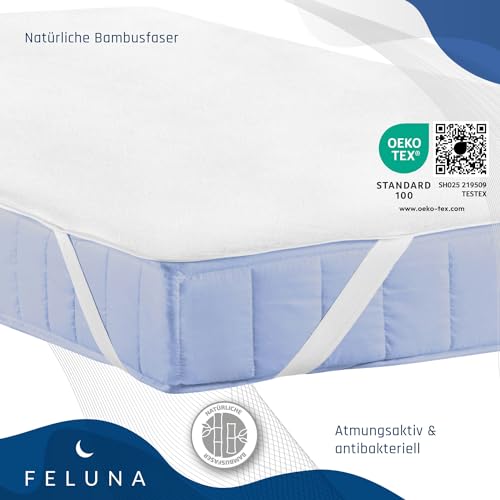 Matratzenschoner 90 x 200 Feluna wasserundurchlässig für Matratzenschutz