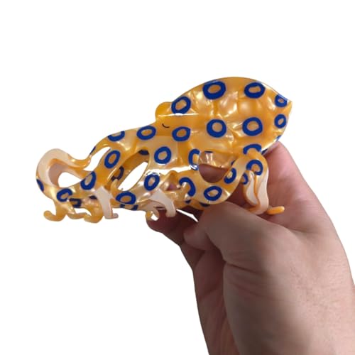 Pinza para cabello Octopus de acetato miniatura 3