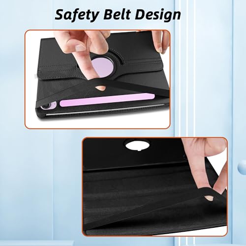 Image of TGK Rotating Cover for Samsung Galaxy Tab S9 FE 10.9 inch Tablet /Tab S10 FE 10.9-Inch 360 Degree Rotating Leather Flip Case (Black)