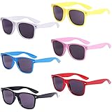 Retro Classic Design:die 80er neon bunte sonnenbrille set hat klassische quadratische form,auch heute noch beliebt,nie aus der mode kommen,super süßer vintage look,sehr coole sonnenbrillen für herren, Damen,erwachsene