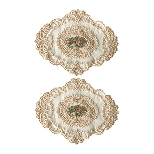 GLEAVI 2Piezas Mantel de Encaje para Decoración y Práctico para Mesas de Comedor Especiales