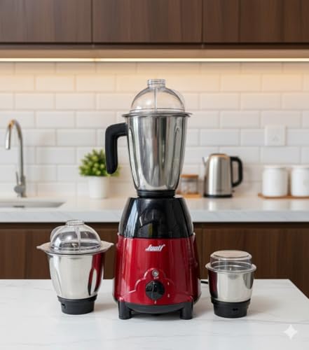 Image of Jyoti Mixer Grinder Mark1 1HP Heavy Duty Power Full Moter With Pure Stainless Steel 3pc Jar And Metallic Attractive Body