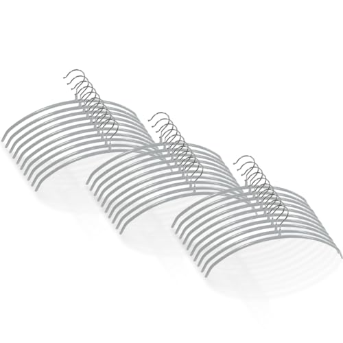 アイリスプラザ すべらないハンガー 30本セット グレー 洗濯物 衣類ハンガー 型崩れ防止 幅36×高さ18cm 起毛加工で衣類がすべりにくく、ズレ落ちにくい 薄型形状でかさばらない 省スペースでもたくさん収納 おしゃれ 一人暮らし