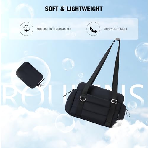 Image of ROULENS Small Gym Bag for Women 2 Set Mini Gym Duffle Bag with Wet Compartment and Coin Wallet, Gym Tote Bag for Workout /Sport /Travel