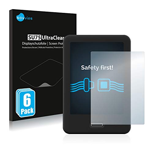 savvies Protector Pantalla Compatible con BQ Cervantes (6 Unidades) Pelicula Ultra Transparente