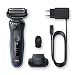 Braun Series 5 Electric Shaver, with Precision Trimmer Attachment for Moustache & Sideburns Trimming, 100% Waterproof, 2 Pin Bathroom Plug, 50-B1200s, Blue Razor