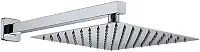 Ducha De Banho Quadrado Luxo Slim 20x20 cm Inox Com braço De Parede Piscina Chuveiro Chuveirão Solar Para Jardim E Área Externa FONSES