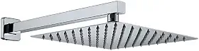 Ducha De Banho Quadrado Luxo Slim 20x20 cm Inox Com braço De Parede Piscina Chuveiro Chuveirão Solar Para Jardim E Área Externa FONSES