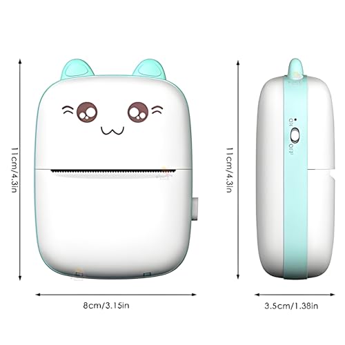 Image of WISHKEY Penguin Design Mini Portable Printer, Wireless Bluetooth Connectivity for Android & iOS System, Inkless Black and White Thermal Printer with Printing Paper Roll, (Pack of 1, Assorted)