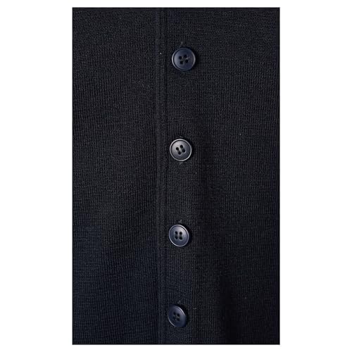 Clergy Sleeveless Blue Cardigan 50% Merino Wool 50% Acrylic in Primis, XL4