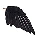 2-Pack Realistic Crows Lifesize Extra Large Handmade Black Feathered Crow for Halloween Decorations Birds, L (13 inch+12 inch)