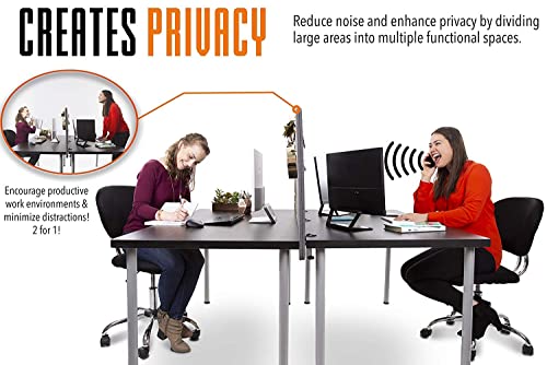 Jsfurn Desk Dividers Partitions For Office Desk Portable Privacy Panel 2 Pack, Sneeze Guard Desk Shield 36" X 24", Office Dividers Partition Wall Soundproof, Partition Protector For Classroom, Home #TOP3
