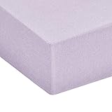 1 Spannbettlaken Spannbettlaken, Mikrofaser, melierter Stoff, 100 x 200 x 30 cm, Violett (Purple Dusk)