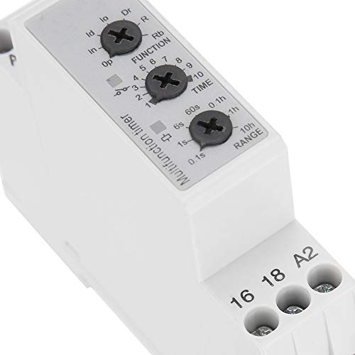 Relé de tiempo DC 24V y AC 24-240V con selector de 7 funciones para panel 2