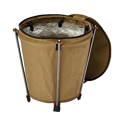 2024 キャンプ用ゴミ箱 折りたたみ式バケツ キャンプアウトドア トラッシュボックス20L 折りたたみ ガーデンバケツ ゴミ箱 薪入れ 落ち葉袋 収穫袋 ランドリーバスケット ストーブケース おもちゃ入れ アウトドア キャンプ 災害,カーキ