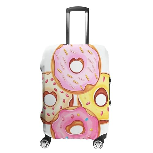 Cute Donuts Printed Luggage Cover Protector, Fits 18-32 Inch Luggage