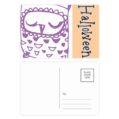 Cartes postales d'Halloween yeux fermés lot de 20 pour correspondance thématique et loisirs créatifs