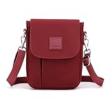 SLEDEZ Bolsa De Teléfono Portátil Bolso Bandolera Informal for Mujer(Red)