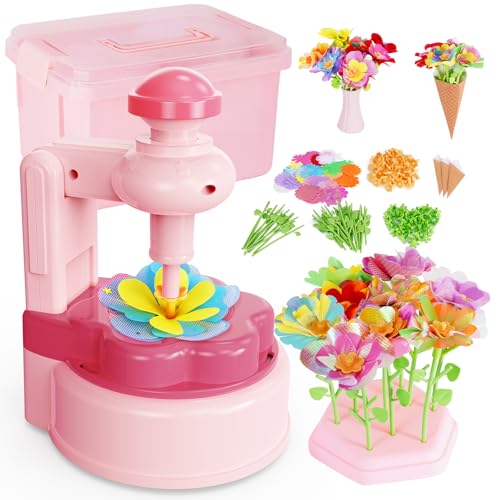 MISSOLO DIY-Crafts for Kids-Toys for Ages 4-13-Arts and Crafts for Kids-Develop Children's Critical Thinking Skills-Gifts for Kids-Fabric Flower Bouquets Toy -SIncludes Toy Storage Box