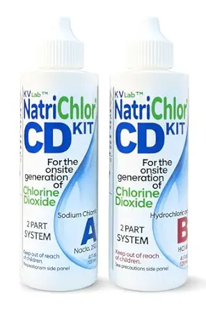 The Original NatriChlor CD Set w/Accu-Drop Bottles HCL Extra Large Size (8 oz Total)
