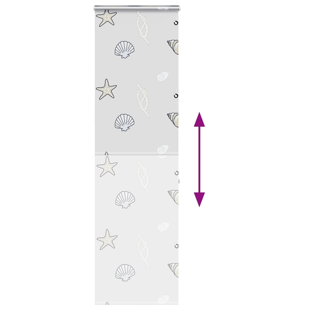 Tenda a rullo per doccia con cassetta, 80 x 240 cm, larghezza del tessuto 76 cm, in PEVA, impermeabile, con connettore a catena, guida in alluminio, salvaspazio, protezione dagli sguardi