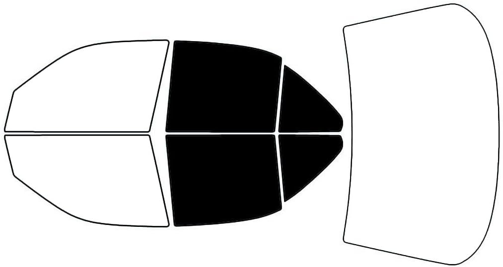 Rvinyl Window Tint Kit Compatible with Mercedes-Benz E-Class 1996-2002 (Sedan) - Back Precut Kit - 5%