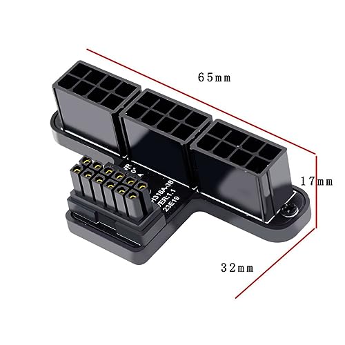 Adattatore ATX3.0 PCI-E 5.0 12VHPWR 16Pin Power modulare a 3 ATX 8Pin connettore adattatore per scheda grafica 4080 5090TI angolo di 90 gradi verso il basso - Alimentatore - Immagine 3