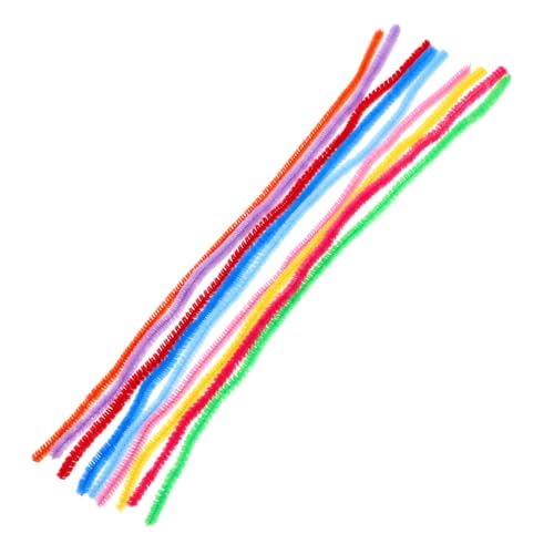 DOITOOL DIY Craft Stick Set Chenille Fiber Twisted Sticks 100pcs Bendable Iron Wire for Classroom Activities